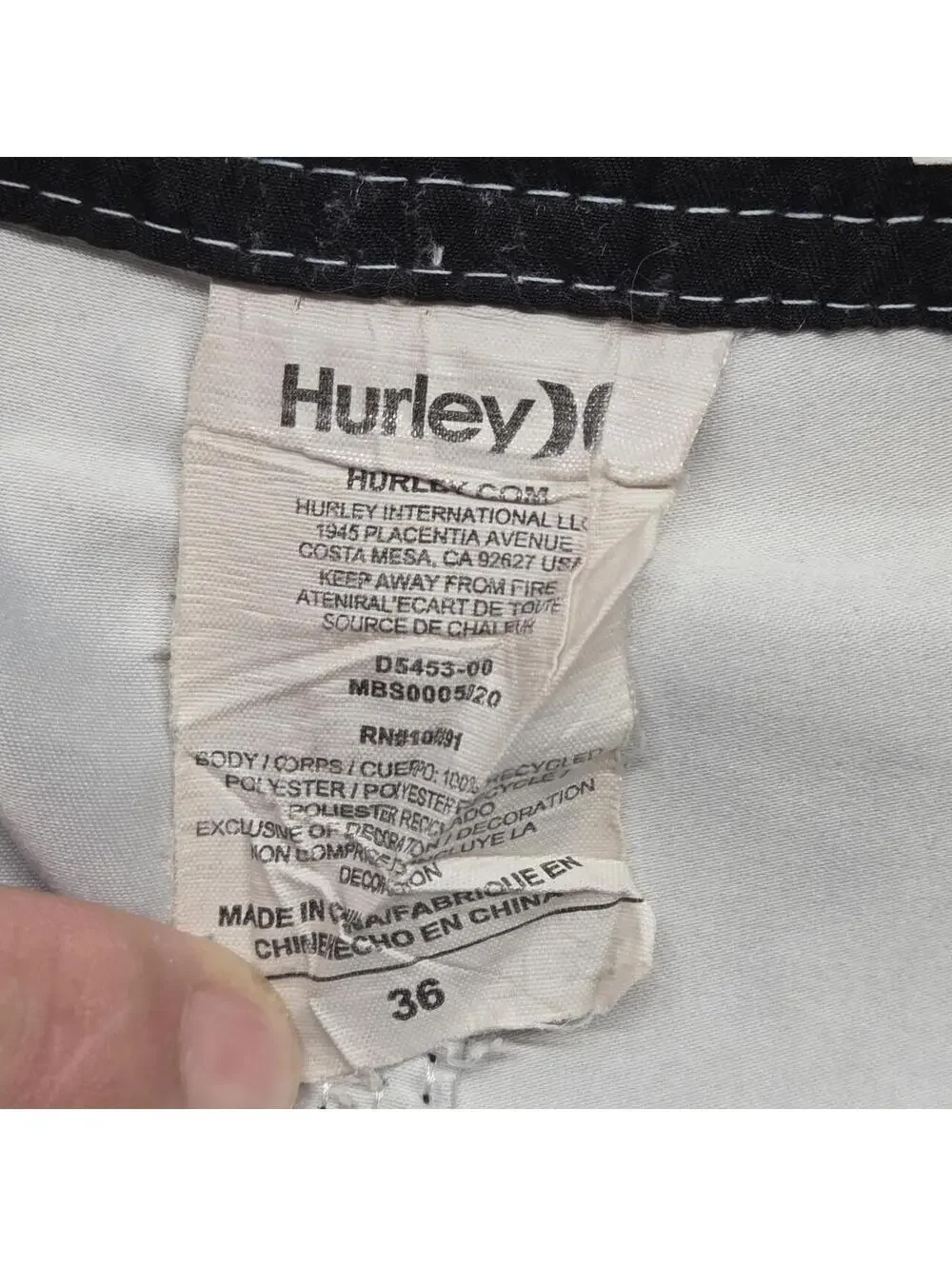 Hurley Men's Blue and Navy Swim-briefs-short